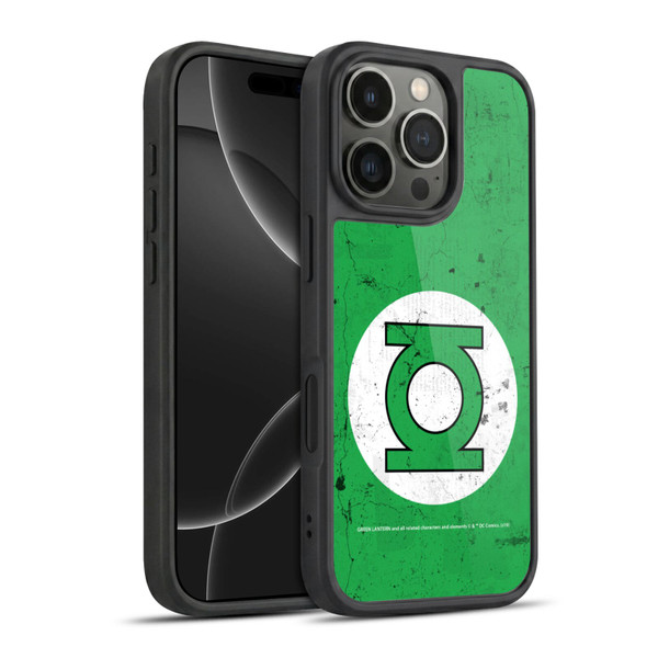 Green Lantern DC Comics Logos Classic Distressed Look Gel Armour Case For Apple iPhone 16 Pro