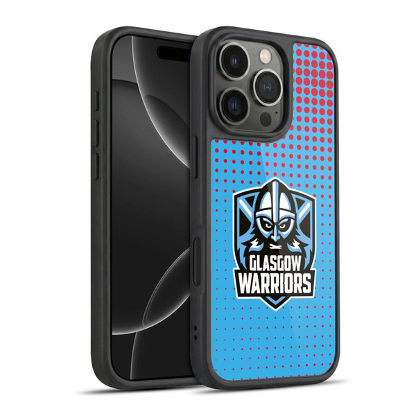Glasgow Warriors Graphics Red And Blue Gel Armour Case For Apple iPhone 16 Pro