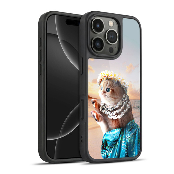 Random Galaxy Animals Aloha Hawaiian Cat Gel Armour Case For Apple iPhone 16 Pro
