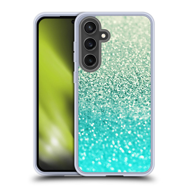 Monika Strigel Glitter Collection Mint Soft Gel Case for Samsung Galaxy S24 FE & MagSafe