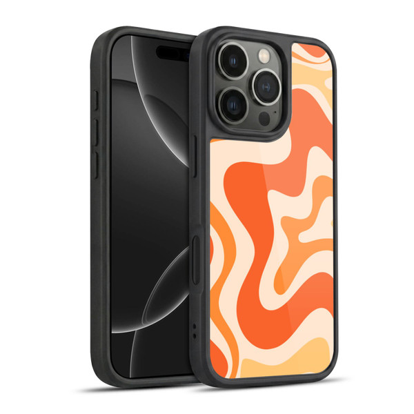 Kierkegaard Design Studio Retro Abstract Patterns Tangerine Orange Tone Gel Armour Case For Apple iPhone 16 Pro