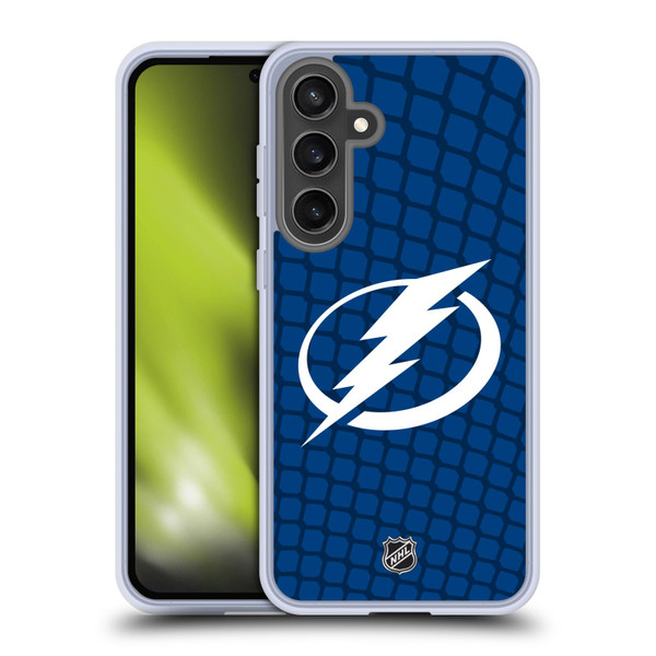 NHL Tampa Bay Lightning Net Pattern Soft Gel Case for Samsung Galaxy S24 FE & MagSafe