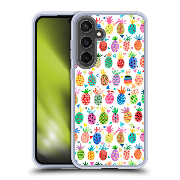 Ninola Mix Patterns Geometric Pineapples Soft Gel Case for Samsung Galaxy S24 FE & MagSafe