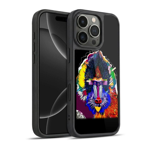 Michel Keck Animal Collage Baboon Gel Armour Case For Apple iPhone 16 Pro