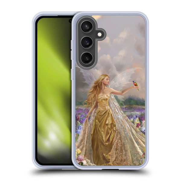 Nene Thomas Deep Forest Gold Angel Fairy With Bird Soft Gel Case for Samsung Galaxy S24 FE & MagSafe