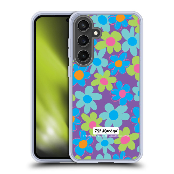P.D. Moreno Patterns Purple Soft Gel Case for Samsung Galaxy S24 FE & MagSafe