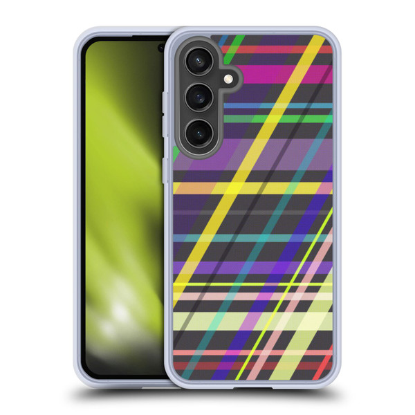 PLdesign Geometric Crossing Lines Soft Gel Case for Samsung Galaxy S24 FE & MagSafe