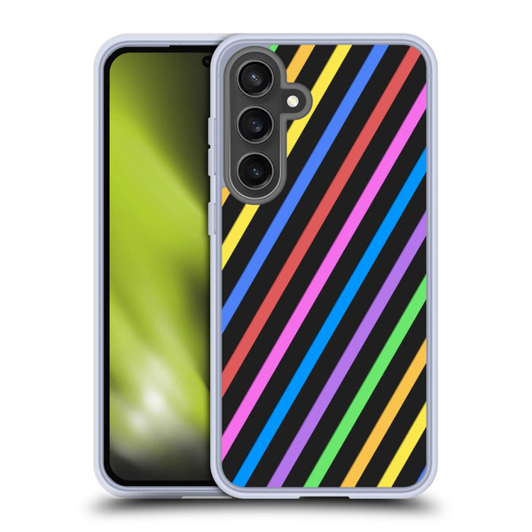 PLdesign Geometric Stripes Soft Gel Case for Samsung Galaxy S24 FE & MagSafe