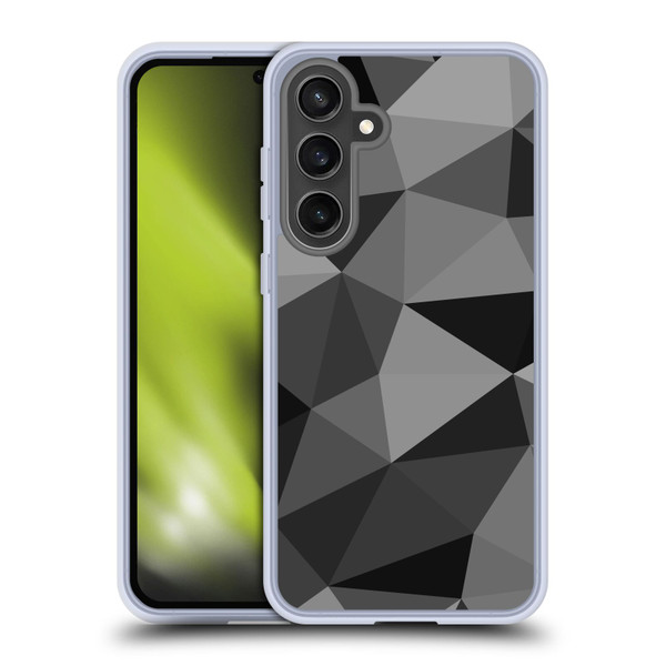 PLdesign Geometric Patterns Dark Gray Mesh Soft Gel Case for Samsung Galaxy S24 FE & MagSafe
