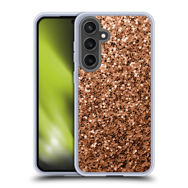 PLdesign Sparkle Prints Bronze Soft Gel Case for Samsung Galaxy S24 FE & MagSafe