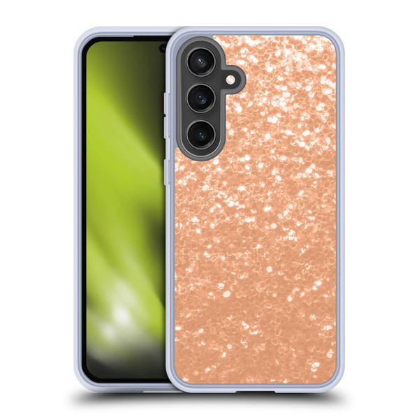 PLdesign Sparkle Prints Peach Soft Gel Case for Samsung Galaxy S24 FE & MagSafe