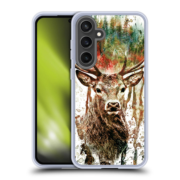Riza Peker Animals Deer Soft Gel Case for Samsung Galaxy S24 FE & MagSafe