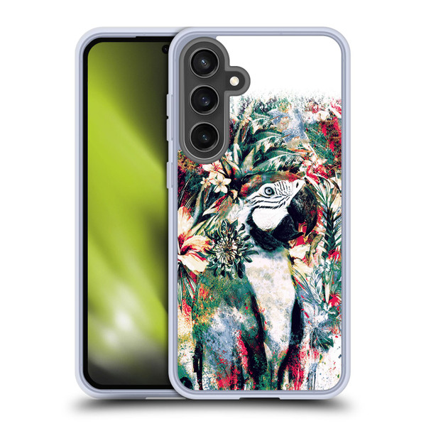 Riza Peker Animals Parrot Soft Gel Case for Samsung Galaxy S24 FE & MagSafe