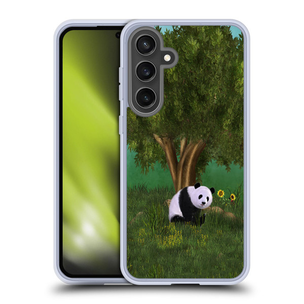 Simone Gatterwe Animals Cute Panda Soft Gel Case for Samsung Galaxy S24 FE & MagSafe