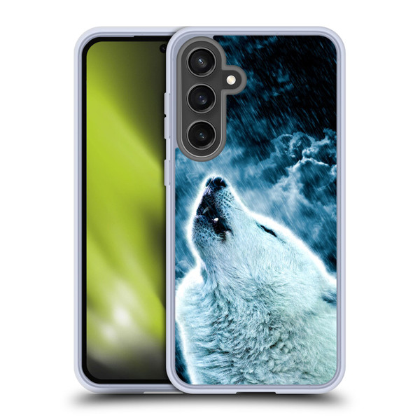 Simone Gatterwe Animals 2 Howling Wolf Soft Gel Case for Samsung Galaxy S24 FE & MagSafe