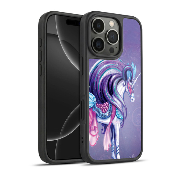 Rose Khan Unicorns White And Purple Gel Armour Case For Apple iPhone 16 Pro