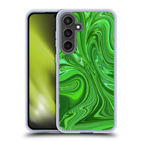 Suzan Lind Marble Emerald Green Soft Gel Case for Samsung Galaxy S24 FE & MagSafe