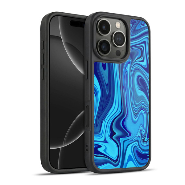 Suzan Lind Marble Blue Gel Armour Case For Apple iPhone 16 Pro