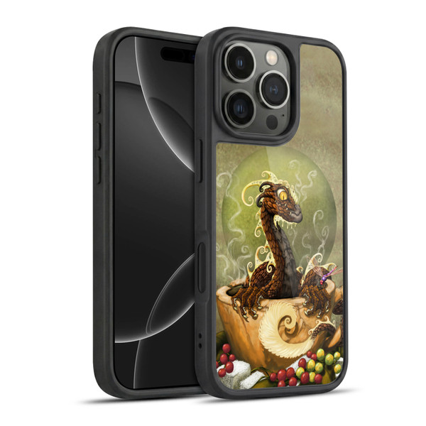 Stanley Morrison Art Brown Coffee Dragon Dragonfly Gel Armour Case For Apple iPhone 16 Pro
