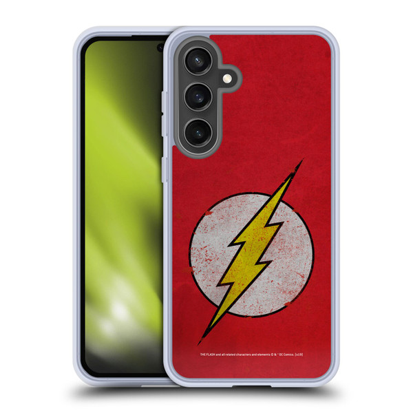 The Flash DC Comics Logo Distressed Look Soft Gel Case for Samsung Galaxy S24 FE & MagSafe