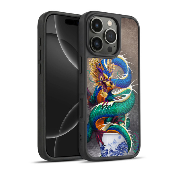 Stanley Morrison Dragons Asian Sake Drink Gel Armour Case For Apple iPhone 16 Pro