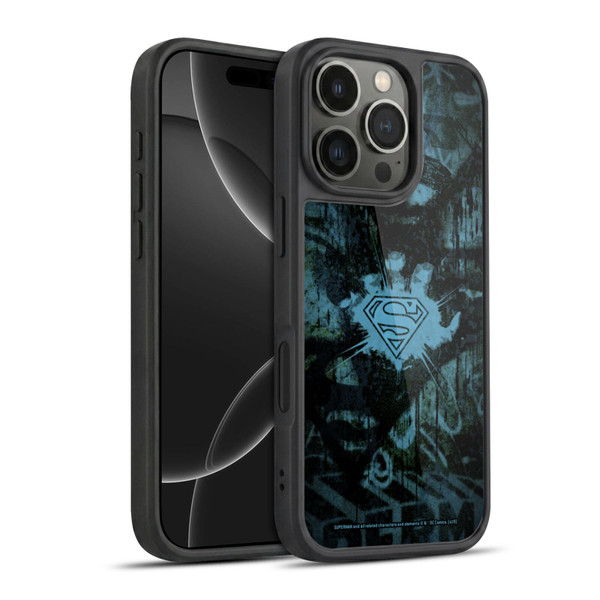 Superman DC Comics Vintage Fashion Graffiti Gel Armour Case For Apple iPhone 16 Pro