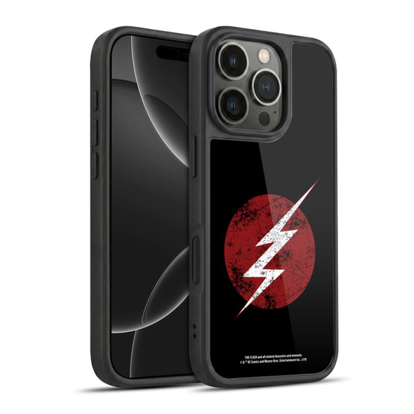 The Flash TV Series Logos Distressed Look Gel Armour Case For Apple iPhone 16 Pro
