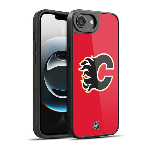 NHL Calgary Flames Plain Gel Armour Case For Apple iPhone 16e / Apple iPhone 17e