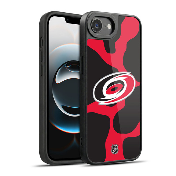 NHL Carolina Hurricanes Cow Pattern Gel Armour Case For Apple iPhone 16e / Apple iPhone 17e