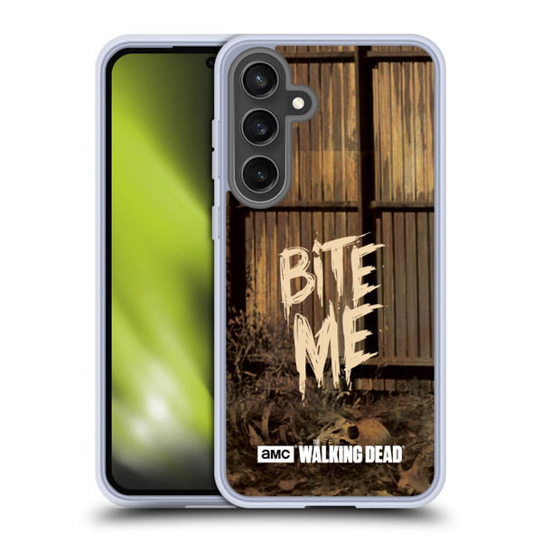 AMC The Walking Dead Typography Bite Me Soft Gel Case for Samsung Galaxy S24 FE & MagSafe