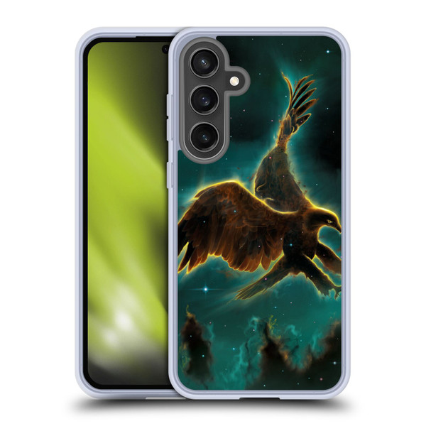 Vincent Hie Animals Eagle Galaxy Soft Gel Case for Samsung Galaxy S24 FE & MagSafe
