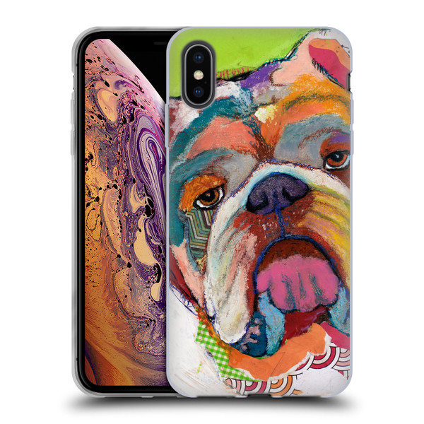 Michel Keck Dogs Bulldog Soft Gel Case for Apple iPhone XS Max