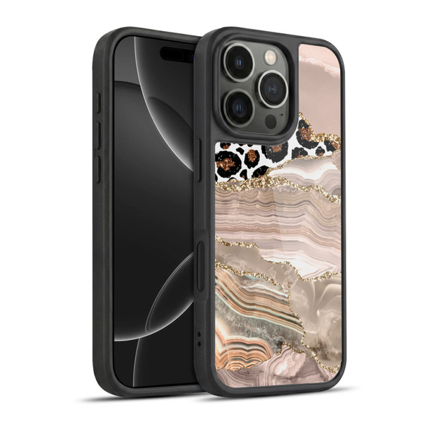 UtArt Wild Cat Marble Cheetah Waves Gel Armour Case For Apple iPhone 16 Pro