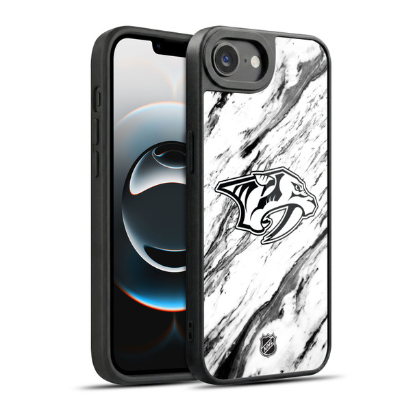 NHL Nashville Predators Marble Gel Armour Case For Apple iPhone 16e / Apple iPhone 17e