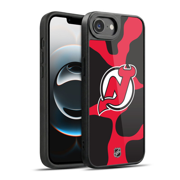 NHL New Jersey Devils Cow Pattern Gel Armour Case For Apple iPhone 16e / Apple iPhone 17e
