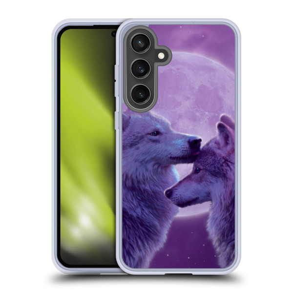 Vincent Hie Canidae Loving Wolves Soft Gel Case for Samsung Galaxy S24 FE & MagSafe