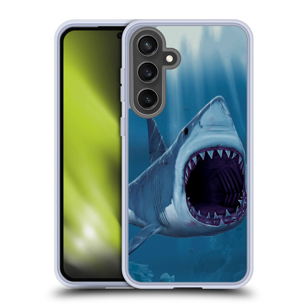 Vincent Hie Underwater Shark Bite Soft Gel Case for Samsung Galaxy S24 FE & MagSafe