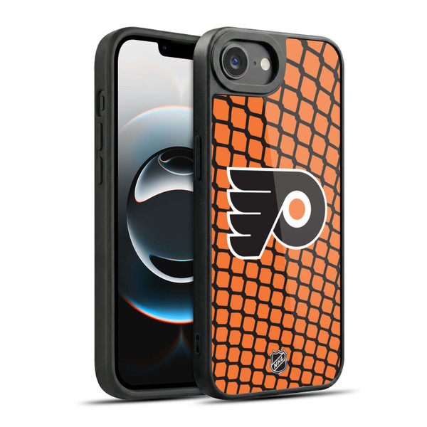 NHL Philadelphia Flyers Net Pattern Gel Armour Case For Apple iPhone 16e / Apple iPhone 17e