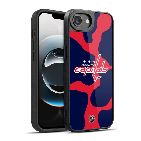 NHL Washington Capitals Cow Pattern Gel Armour Case For Apple iPhone 16e / Apple iPhone 17e