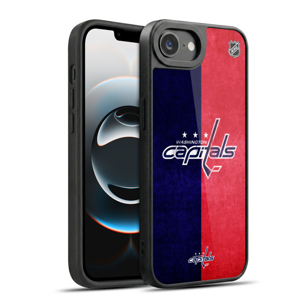 NHL Washington Capitals Half Distressed Gel Armour Case For Apple iPhone 16e / Apple iPhone 17e