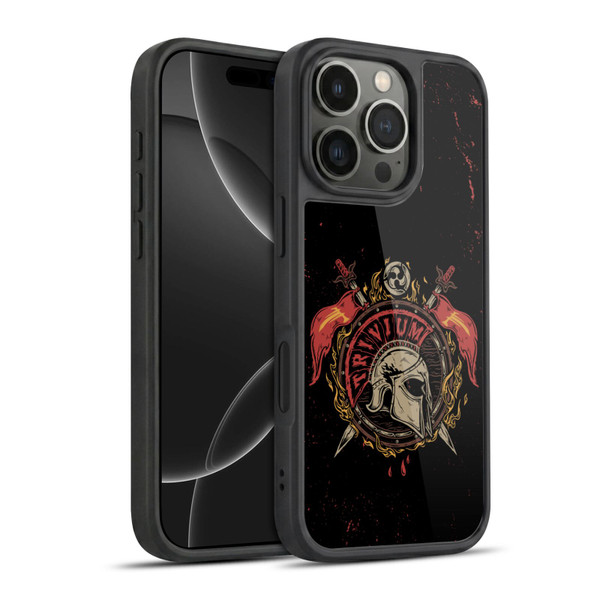 Trivium Graphics Knight Helmet Gel Armour Case For Apple iPhone 16 Pro