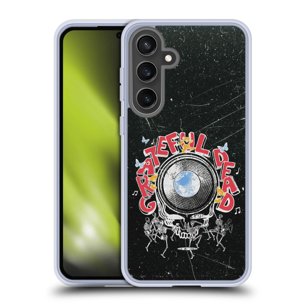 Grateful Dead Graphics Black Soft Gel Case for Samsung Galaxy S24 FE & MagSafe