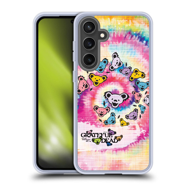 Grateful Dead Graphics Bear Tie Dye Soft Gel Case for Samsung Galaxy S24 FE & MagSafe