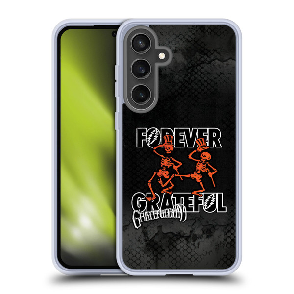 Grateful Dead Graphics Dancing Skeletons Soft Gel Case for Samsung Galaxy S24 FE & MagSafe