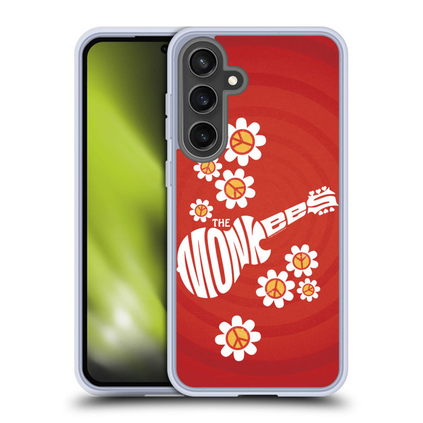 The Monkees Graphics Pattern In Red Soft Gel Case for Samsung Galaxy S24 FE & MagSafe