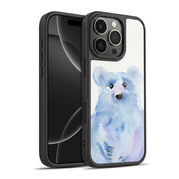 Wyanne Animals 2 Blue Watercolour Bear Gel Armour Case For Apple iPhone 16 Pro