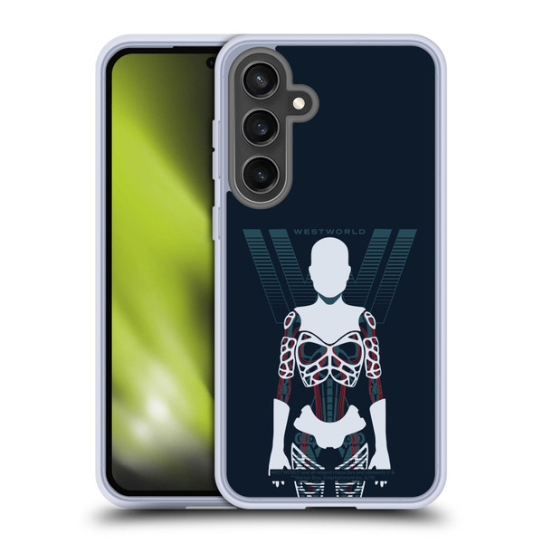 Westworld Graphics Human Host Soft Gel Case for Samsung Galaxy S24 FE & MagSafe