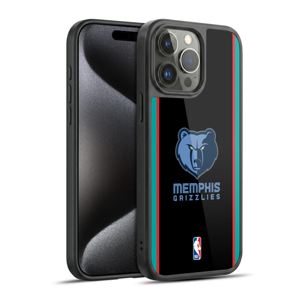 NBA Memphis Grizzlies Logo Black Design Gel Armour Case For Apple iPhone 15 Pro Max
