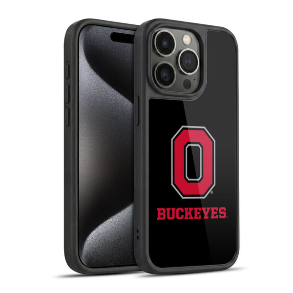 Ohio State University Logo Black Gel Armour Case For Apple iPhone 15 Pro