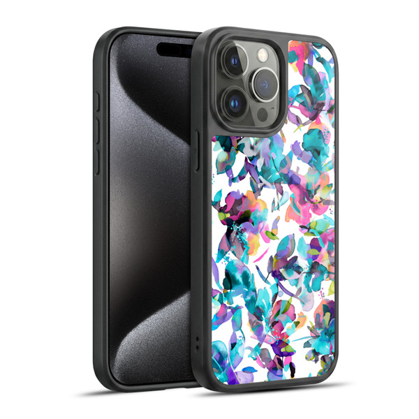 Ninola Botanical Patterns Watery Hibiscus Gel Armour Case For Apple iPhone 15 Pro Max